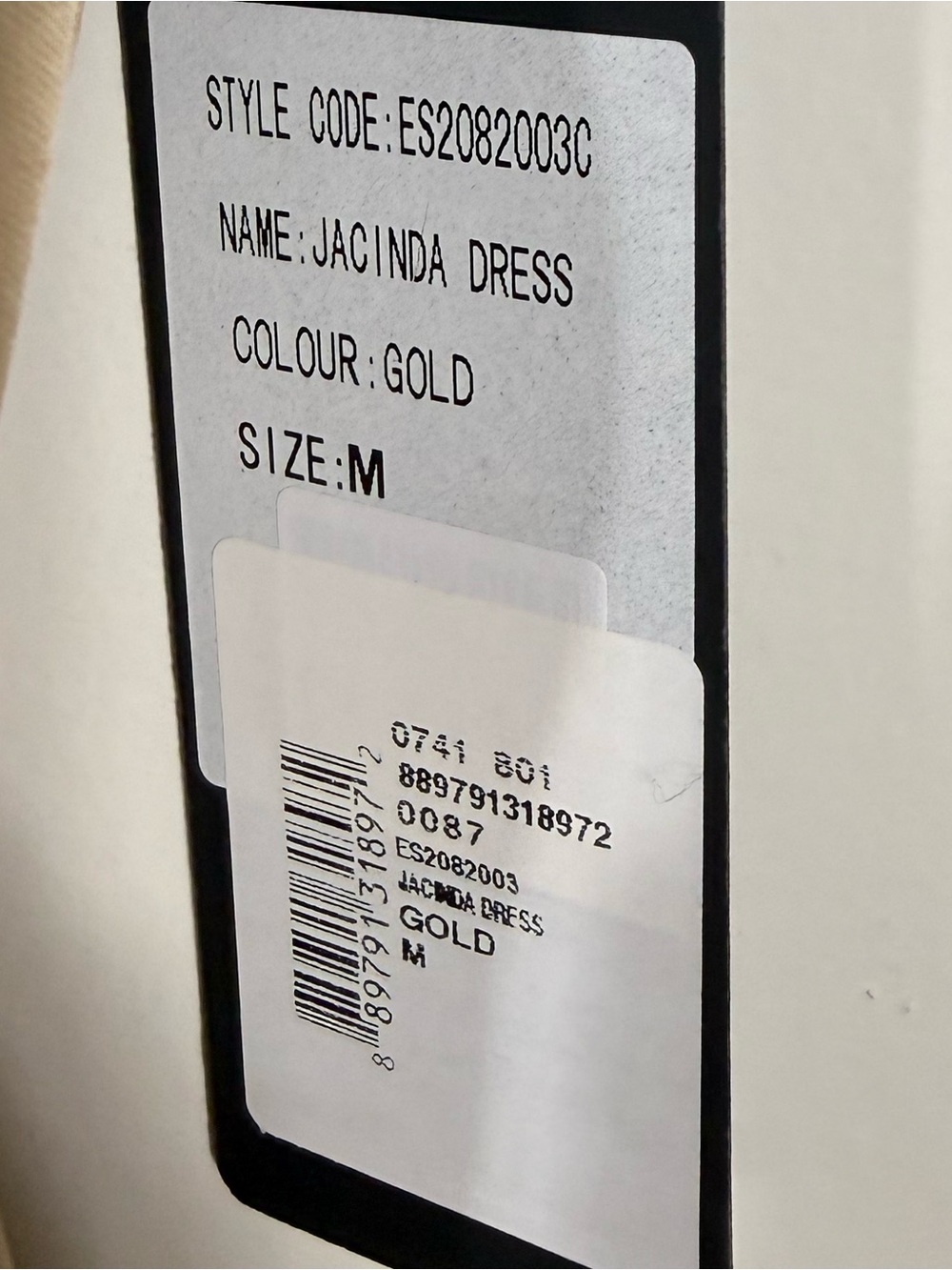NWT Elliatt Jacinda Asymmetrical Satin Dress Gold Medium - Picture 6 of 6